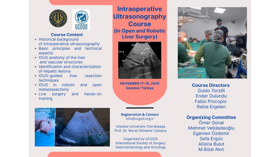 Uygulamalı Intraoperatif Ultrasonografi Kursu – 17-18 Kasım 2025